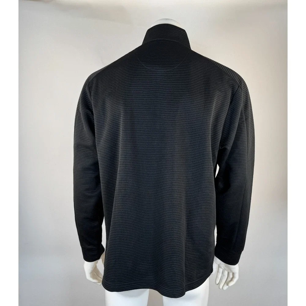 Callaway Golf Ottoman Quarter Zip Base Layer Pullover Mens L NWT Opti-Dri Black - Picture 3 of 12